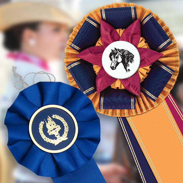Rosette ribbon recognize achievements at fairs, festivals and competitions. 
