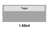 1.625 x 4 inch ribbon selected.