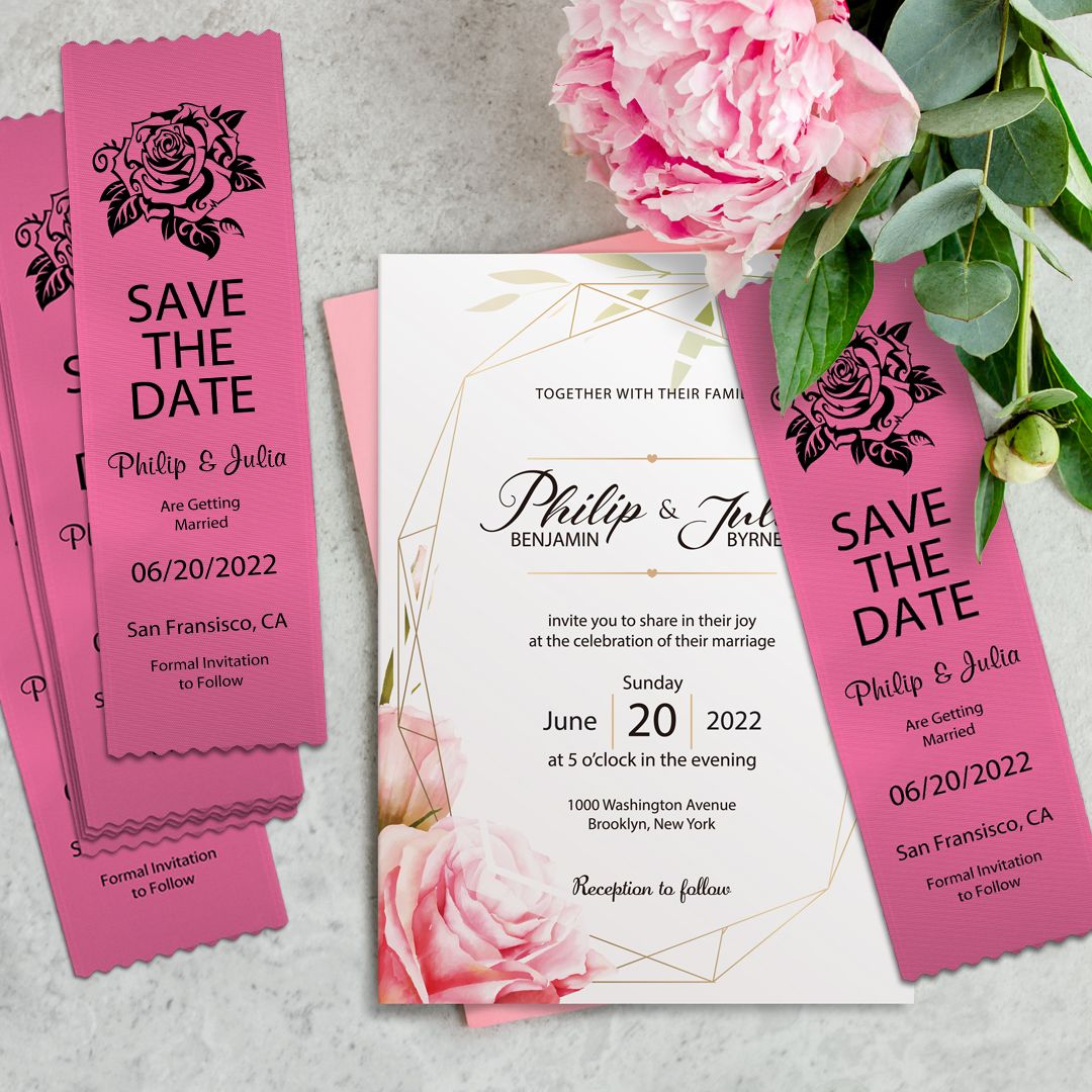 Vertical custom printed ribbons