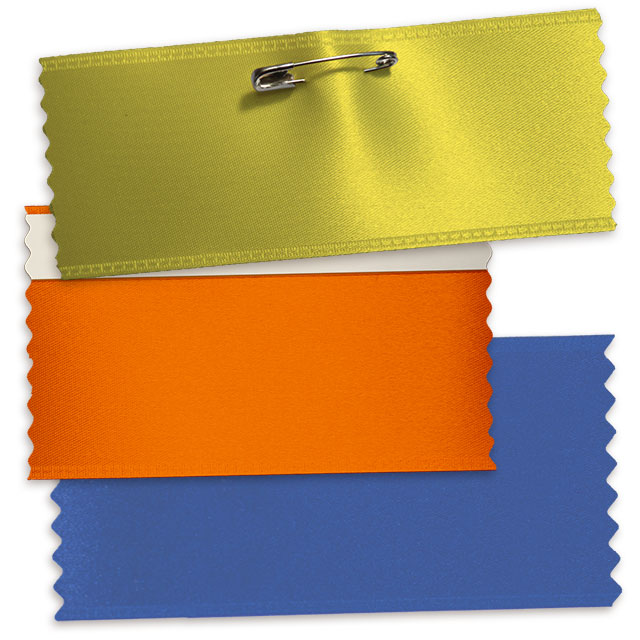 Blank ribbons ready for you to customize.
