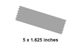 5 X 1.625 inch horizonal ribbon selected.
