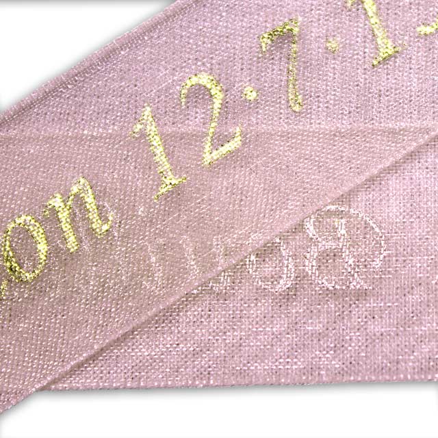Custom imprint pink with gold