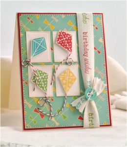 custom made happy birthday gift card using custom ribbons