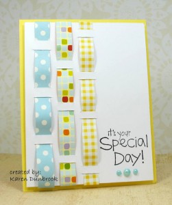 woven ribbon custom made note card