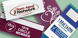 Company Badge Ribbons - Personalized Ribbons Ribbons to use at trade shows to promote your band.