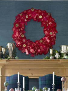 homemade rosette award ribbon wreath festive holiday