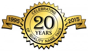 celebrating 20 years name tags name plates personalized ribbons