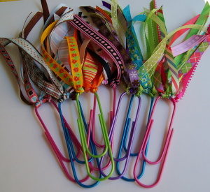 paperclips and ribbons bookmarks