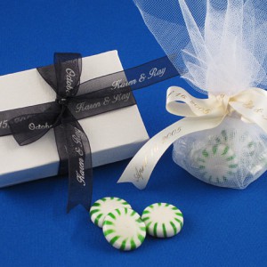 ribbon rolls are perfect for party favors and other decorating at a wedding
