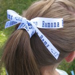 school spirit bows with personalized ribbons using grosgrain ribbon rolls