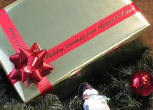 custom ribbon christmas corporate gifting