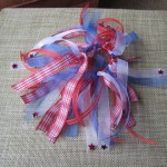 ribbon rolls and hair accessories and bows
