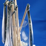 double face satin ribbon wedding wands made from ribbon rolls