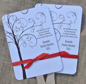 invitations to your family reunion personalized with custom ribbon rolls