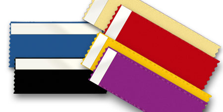 blank badge ribbons have many uses - use them for branding during conferences and conventions