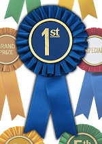 use personalized rosette ribbons with your logo or company slogan for your brand awareness