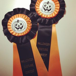 personalize any of these rosette ribbons for your halloween fun and festivities