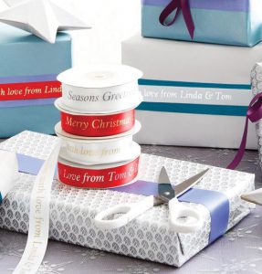 Easy Uses for Custom Ribbon Rolls This Holiday include gift wrapping and decorations