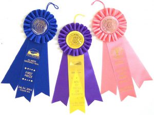personalized custom rosette award ribbons for pets events