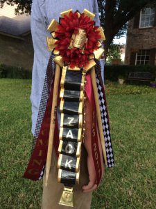 use custom rosette ribbons for your next homecoming mum and garter