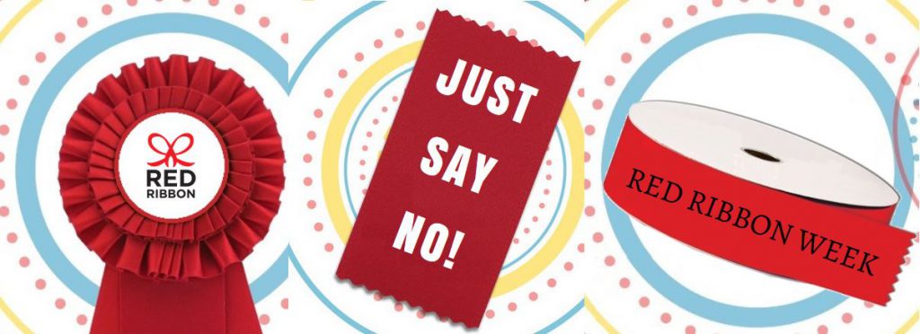 use custom ribbon rolls and personalized badge ribbons for your red ribbon week