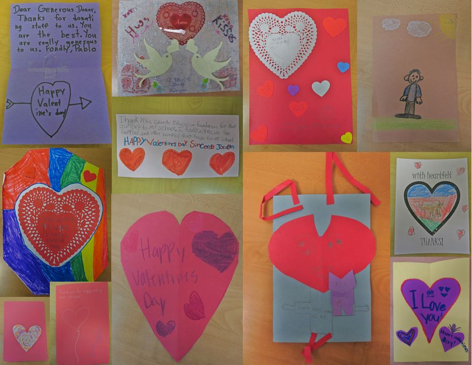 these special valentines show how much gratitude and appreciation comes from our annual GEF donation