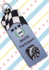 use pointed custom top ribbons for participant awards