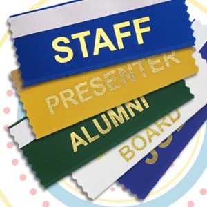 use badge ribbons for identification at a convention or conference