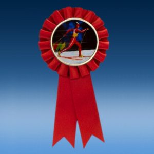 rosette ribbons are a perfect way to celebrate winter sports