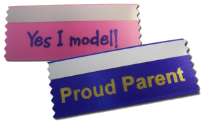 badge ribbons with text to use for pageant ribbons