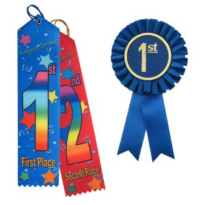 Stock award ribbons are a great way to acknowledge success.