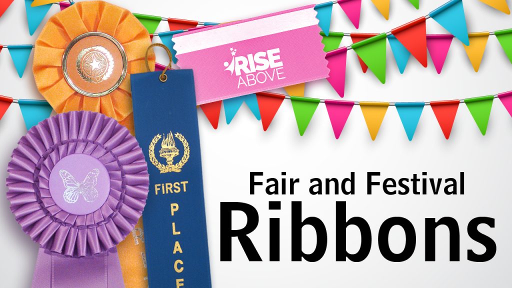 Custom ribbon types for fairs and festivals from personalized ribbons.