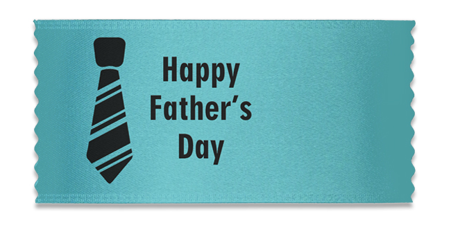 Happy Father's Day custom imprinted badge ribbon.