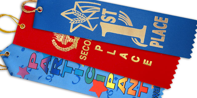 Prize ribbons for fairs