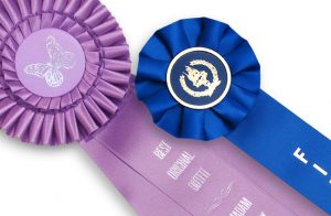 Rosette ribbons for events and promotional use in your industry.