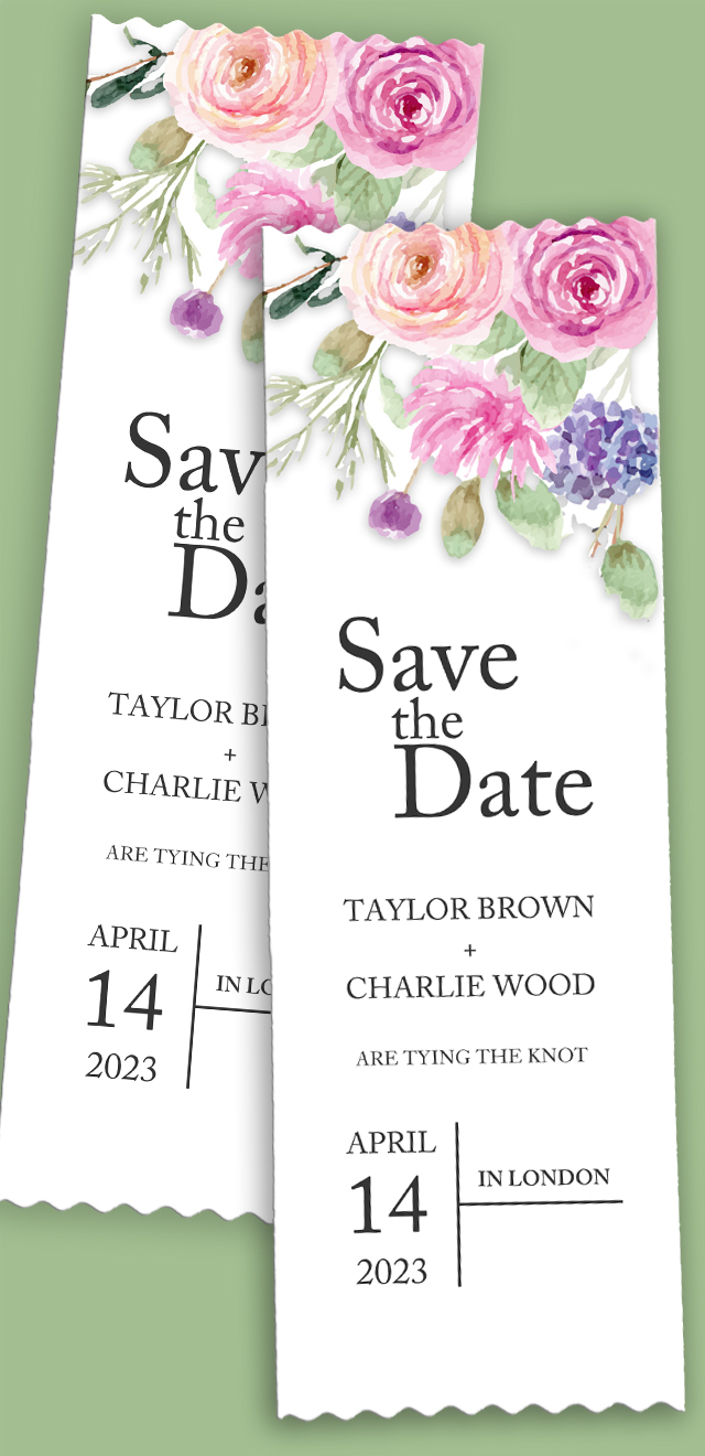 Save the date ribbons
